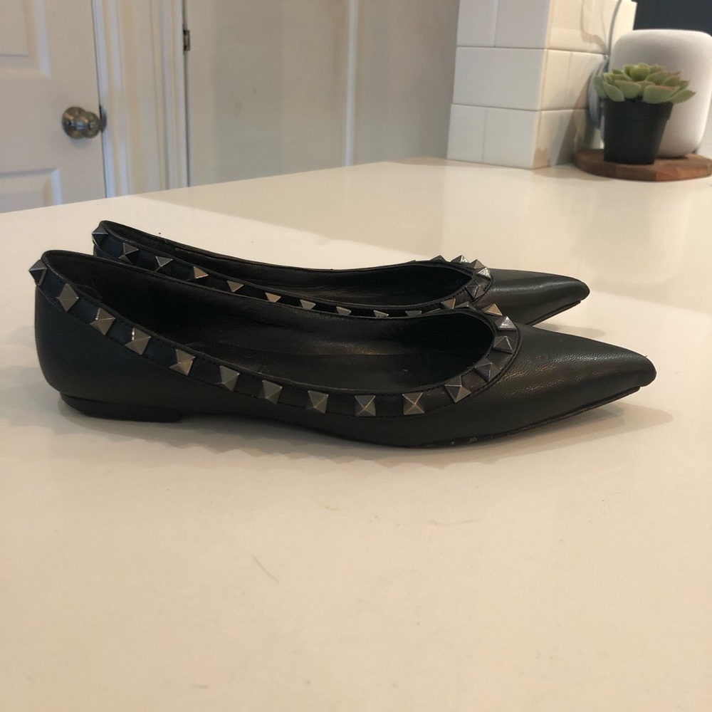 Valentino Rockstud Black Flats